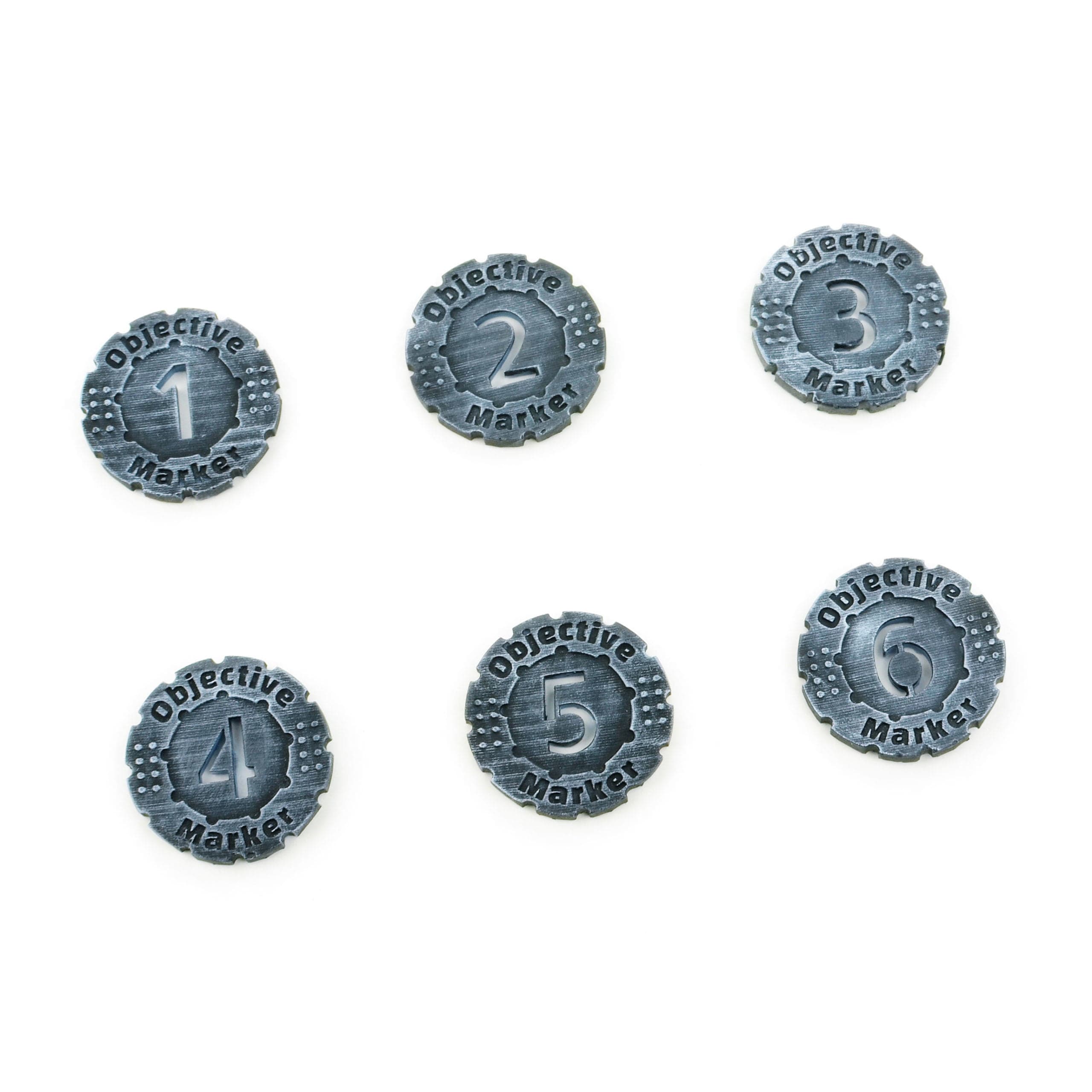 Objective Token Set - 6 STL Files