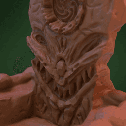 Possessed Stone Throne - 3D Printable File for Fantasy Tabletop Games thumbnail 2