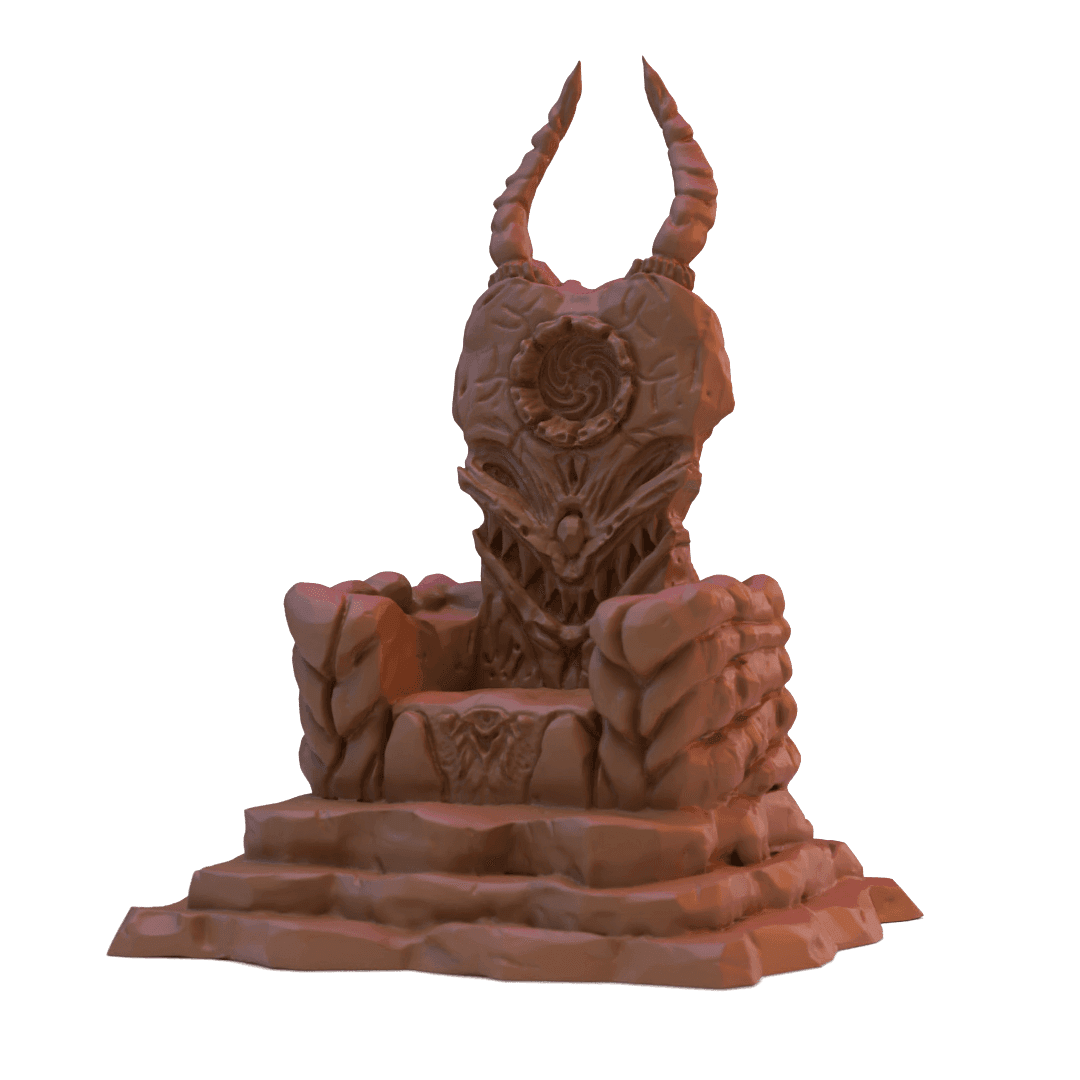 Possessed Stone Throne - 3D Printable File for Fantasy Tabletop Games