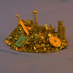 Treasure Trove: Miniature Gold Pile Set for Tabletop RPGs thumbnail 4