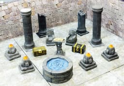 3D Miniatures Mega Pack: 30 Ready-to-Use STL Files – Prison, Summoning, Throne Rooms & Half-Height Walls thumbnail 4